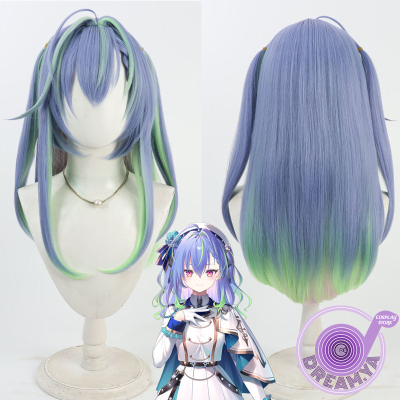Anime Cosplay Blue Hair - Peruka Cosplay Suzumi Nemo Vtuber Niebiesko-Zielona